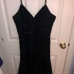 Black Bardot Midi Dress